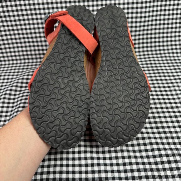 Birkenstock Papillo Lola Orange Red Cross Wedge Summer Sandals EU 36 / Women's 5 - Picture 5 of 5